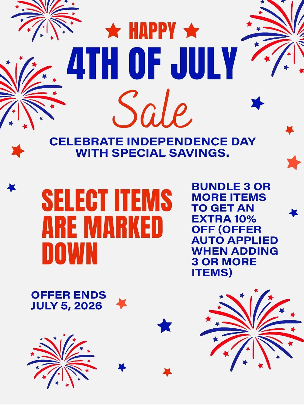 4th Of July Sale!!!